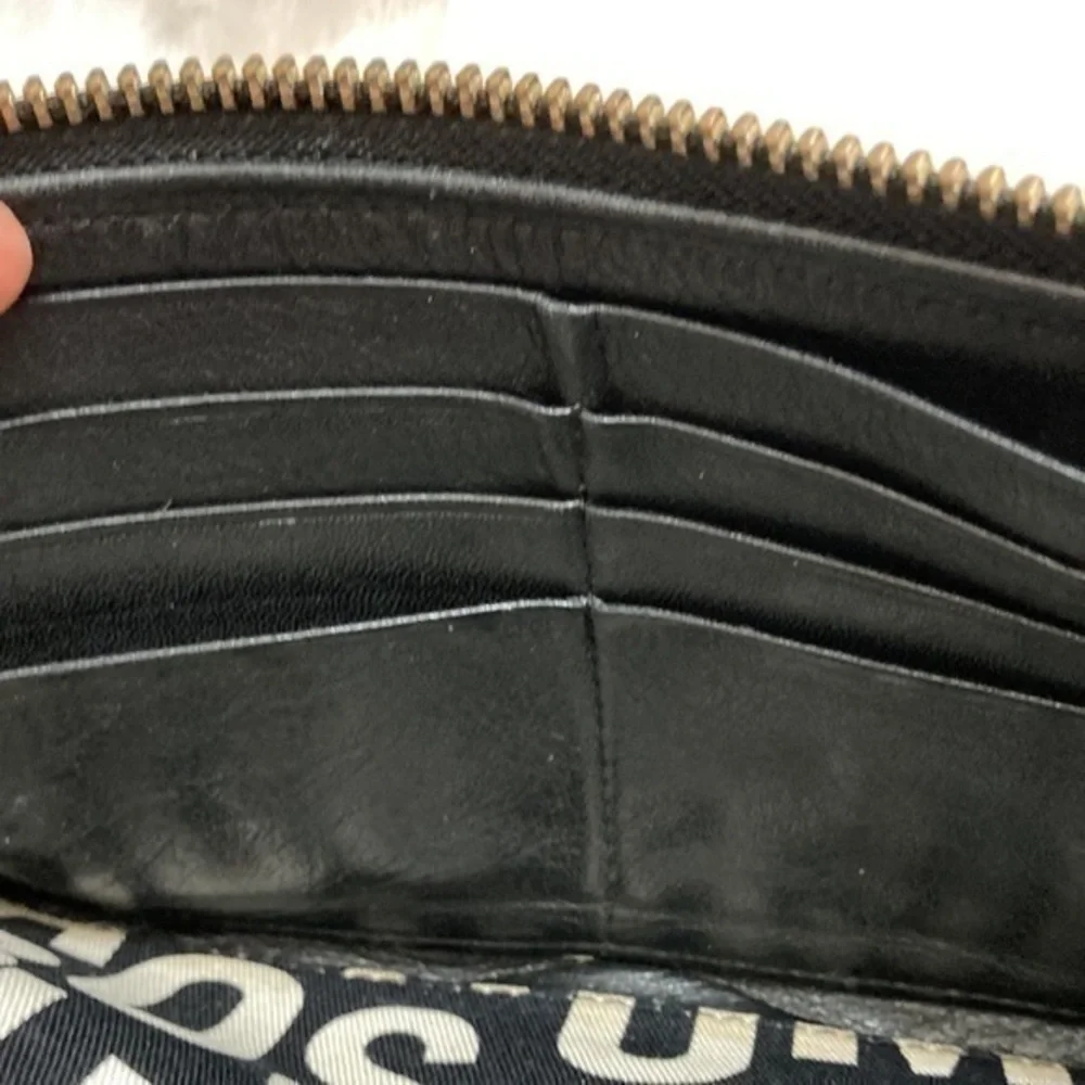 Marc by Marc Jacobs black leather turnlock wallet pouch